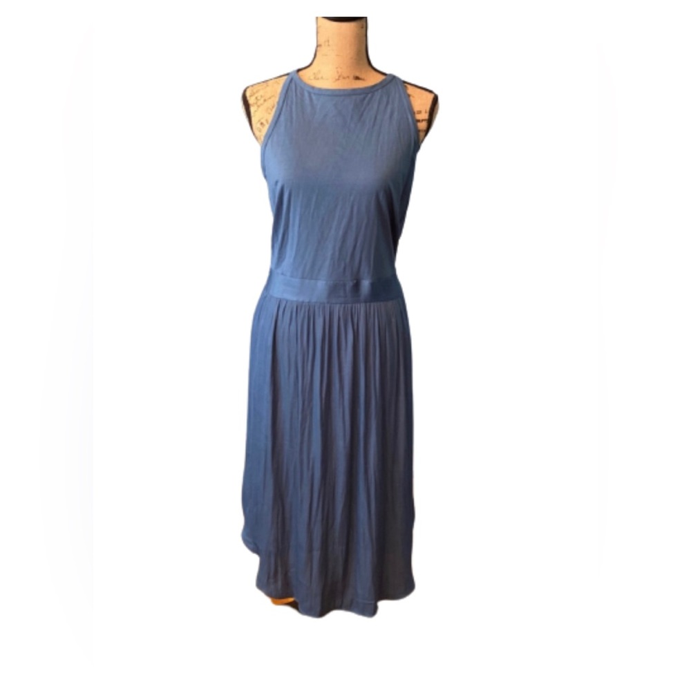 LOFT slate blue dress with‎ pockets